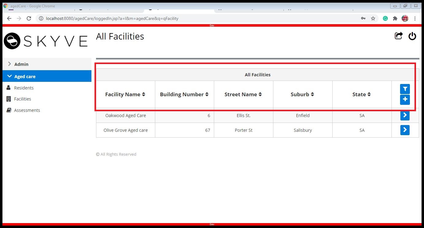 Facility list