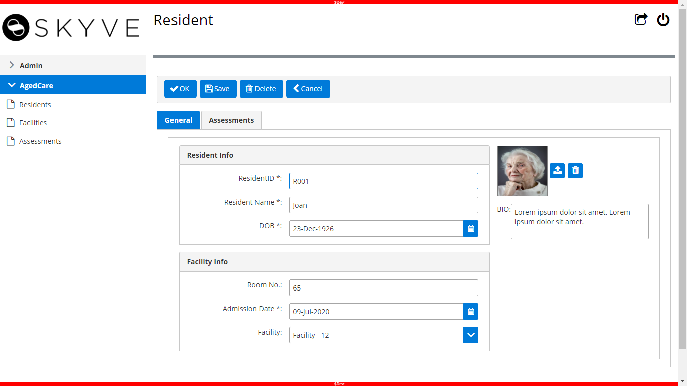 Resident form separated