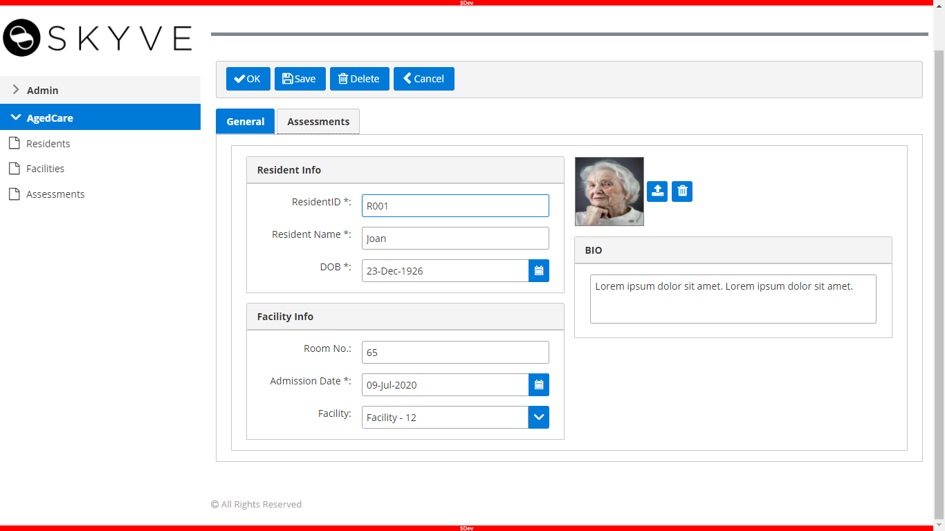 Resident form separated