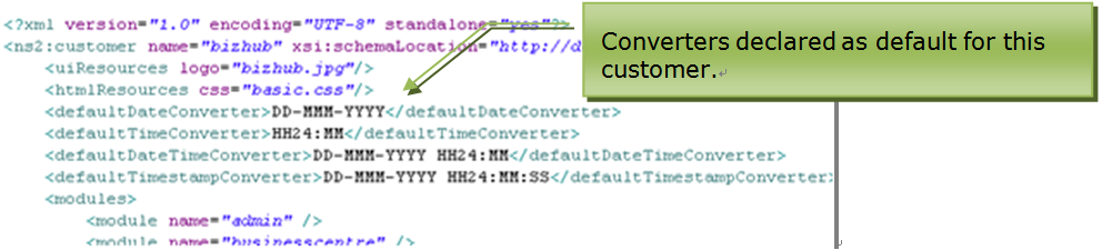 Default converters for a customer